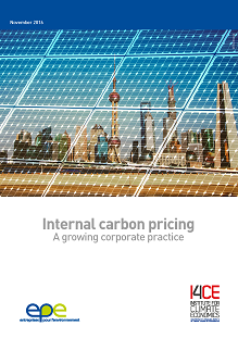 Internal carbon pricing: A growing corporate practice - November 2016